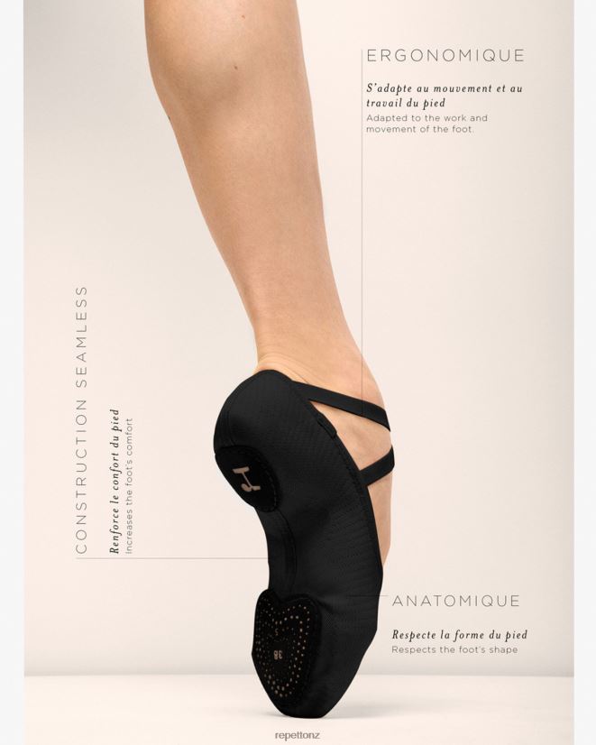 Repetto Women Soft Ballet Shoes Dance F.I.T Black Footwear PDFBZN610