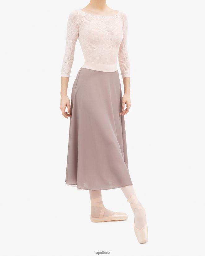 Repetto Women Long Sleeves Top In Rosette Lace Petal Pink Clothing PDFBZN547