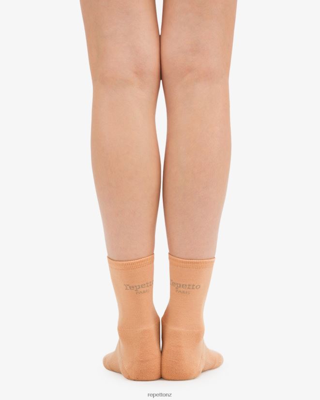 Repetto Women Anti Slippery Socks For Warming Up Tan Beige Accessories PDFBZN546