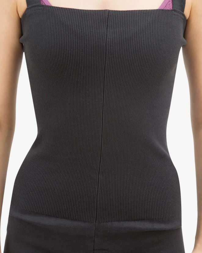Repetto Women Jumpsuit With Large Straps Anthracite Grey Clothing PDFBZN530