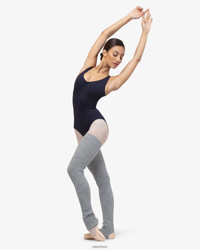 Repetto Women Warm-Up Legwarmers Mottled Light Grey Accessories PDFBZN525