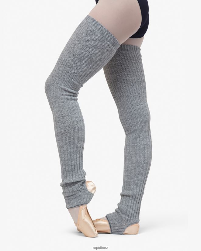 Repetto Women Warm-Up Legwarmers Mottled Light Grey Accessories PDFBZN525