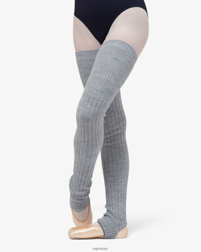 Repetto Women Warm-Up Legwarmers Mottled Light Grey Accessories PDFBZN525