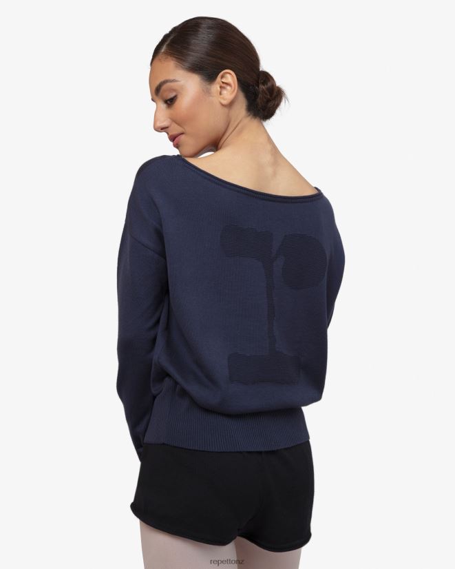 Repetto Women Warm-Up Pull Over Midnight Blue Clothing PDFBZN516