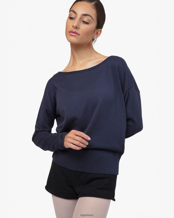 Repetto Women Warm-Up Pull Over Midnight Blue Clothing PDFBZN516