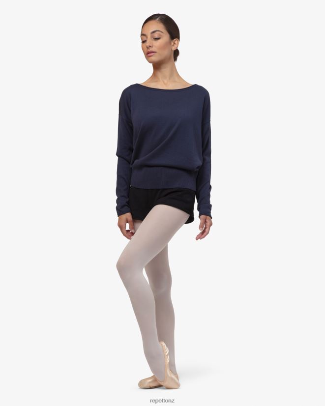 Repetto Women Warm-Up Pull Over Midnight Blue Clothing PDFBZN516