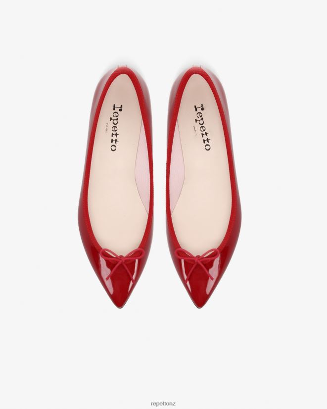 Repetto Women Brigitte Pointy Toe Ballerinas Flammy Red Footwear PDFBZN59