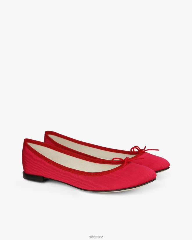 Repetto Women Cendrillon Ballerinas - Satin Raspberry Pink And Flammy Red Footwear PDFBZN52