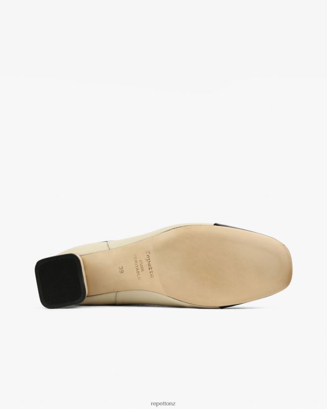 Repetto Women Melissa Ankle Boots Swan Beige And Black Footwear PDFBZN193