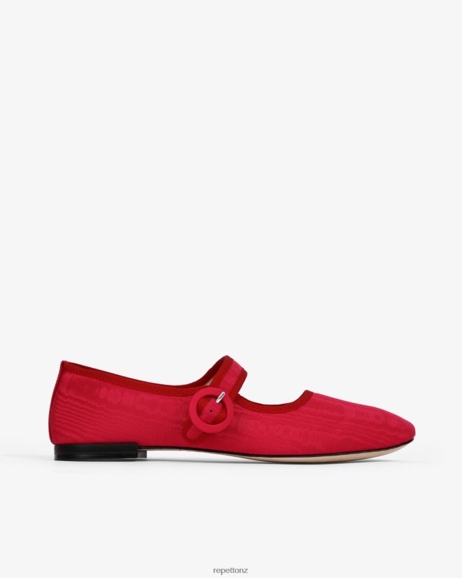 Repetto Women Georgia Mary Janes - Satin Raspberry Pink And Flammy Red Footwear PDFBZN167