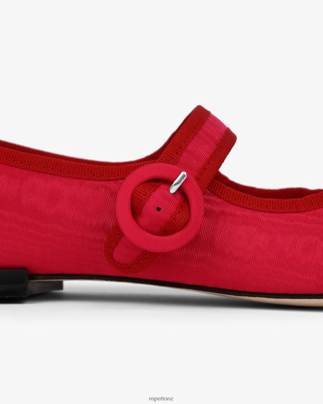 Repetto Women Georgia Mary Janes - Satin Raspberry Pink And Flammy Red Footwear PDFBZN167