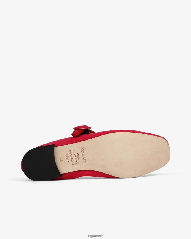 Repetto Women Georgia Mary Janes - Satin Raspberry Pink And Flammy Red Footwear PDFBZN167