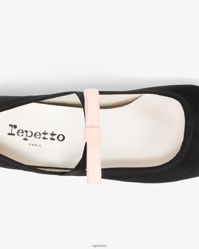 Repetto Women Guillemette Mary Janes - Satin Black And Iconic Pink Footwear PDFBZN152
