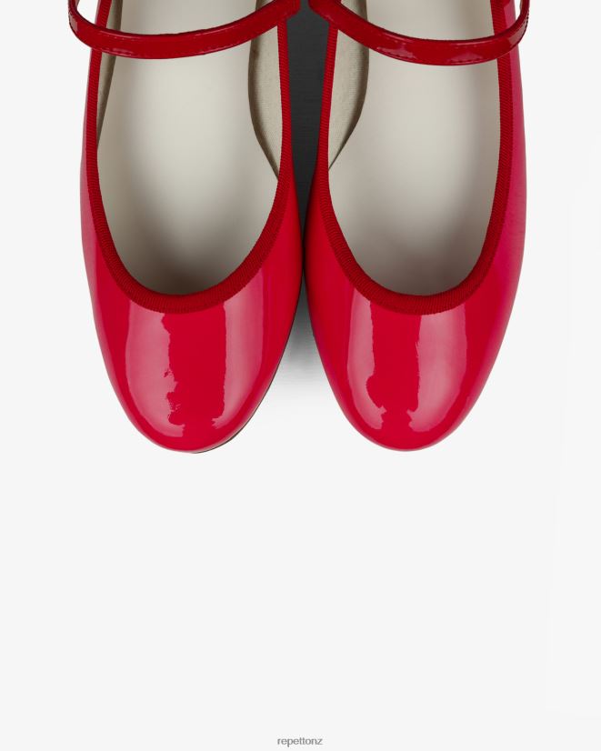 Repetto Women Rose Mary Janes Raspberry Pink And Flammy Red Footwear PDFBZN166