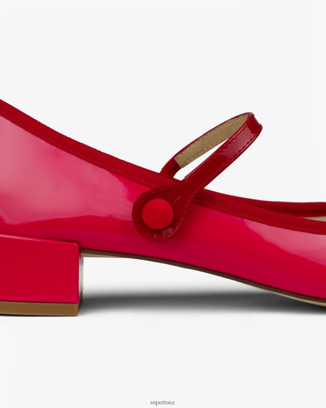 Repetto Women Rose Mary Janes Raspberry Pink And Flammy Red Footwear PDFBZN166