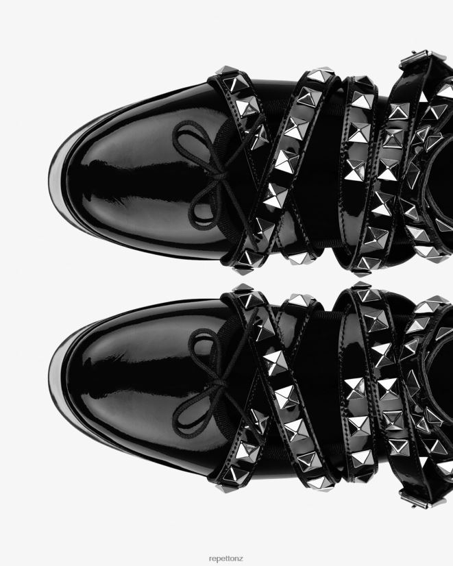 Repetto Women X Noir Kei Ninomiya - Platform Mary Janes With Ankle Strap Black Footwear PDFBZN181