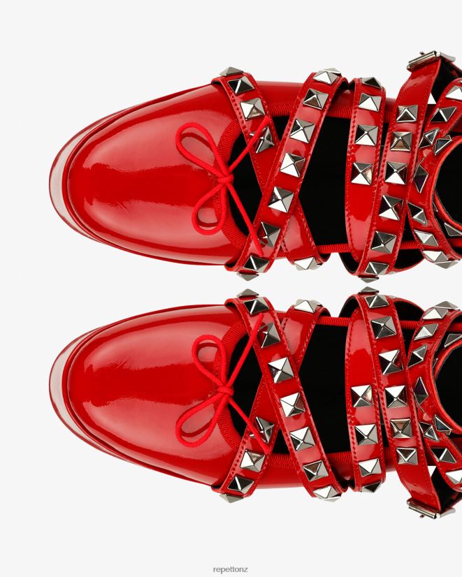 Repetto Women X Noir Kei Ninomiya - Platform Mary Janes With Ankle Strap Flammy Red Footwear PDFBZN180