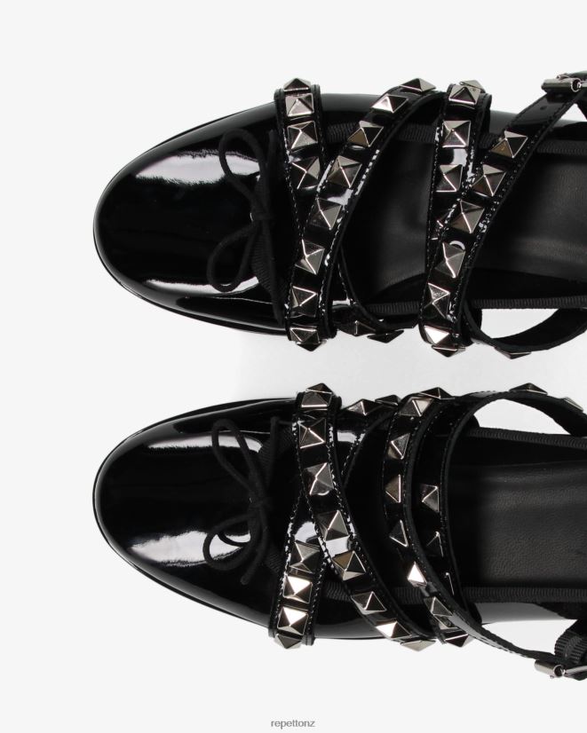 Repetto Women X Noir Kei Ninomiya - Platform Mary Janes With Studded Strap Black Footwear PDFBZN182