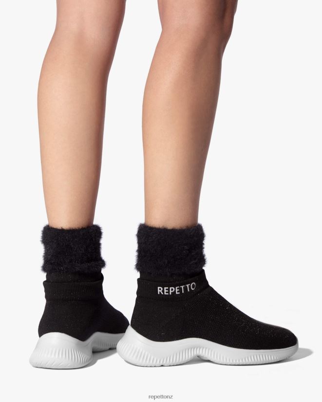 Repetto Women 3D High Warm-Up Sneakers Black Footwear PDFBZN259